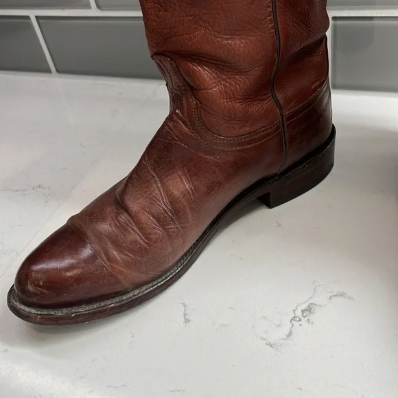 Lucchese Mens 9 D Mad Goat Ropers‎ Western Cowboy Boot Womens 8.5 D Rodeo N8793